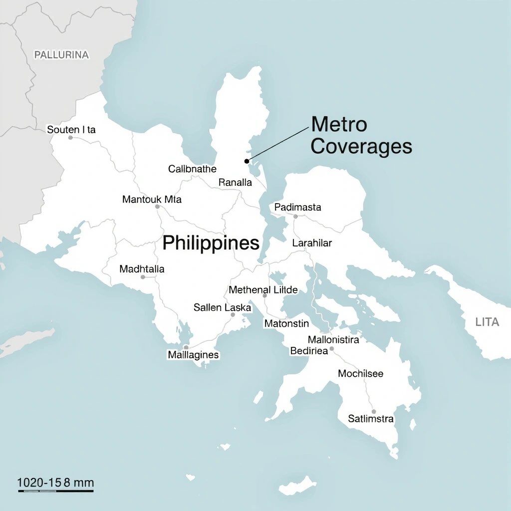 Metro Manila service coverage map