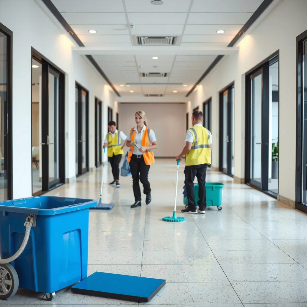 Professional cleaning service team